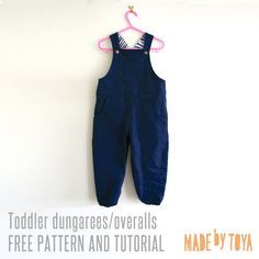 Baby Overalls Pattern, Dungarees Pattern, Overalls Pattern, Toddler Sewing Patterns, Boys Sewing Patterns, Patterns For Kids, Toddler Overalls, Knit Baby Romper, Boy Sewing