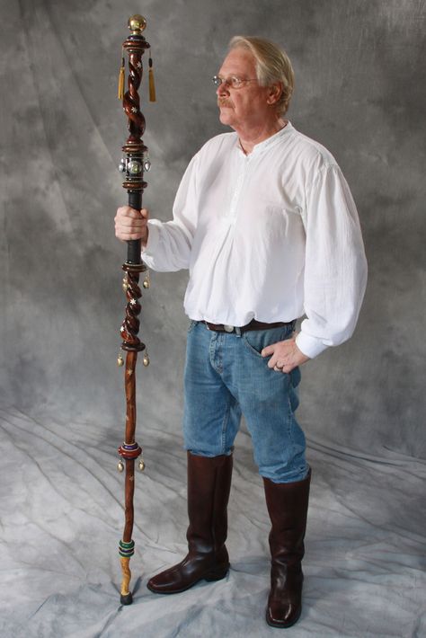 Wizard With Staff Pose, Quarterstaff Aesthetic, Magic Staff Poses Drawing, Person With Staff Reference, Fantasy Staff Wood, Man Holding Staff, Person Holding Staff, Wand Poses, Magic User Pose Reference