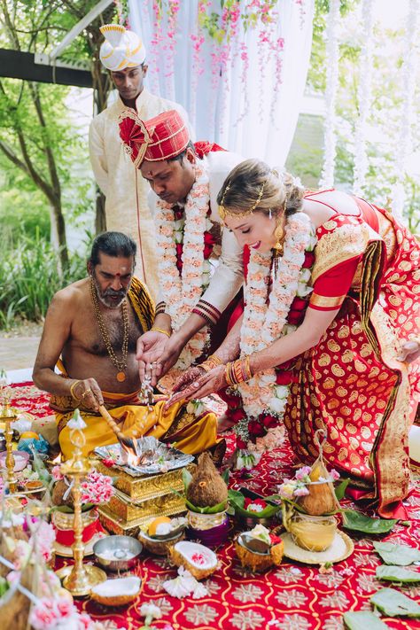 This multicultural couple blended traditions and cultures in a gorgeous summertime wedding at Potters Receptions in Melbourne. Summertime Wedding, Hindu Ceremony, Indian Wedding, Melbourne