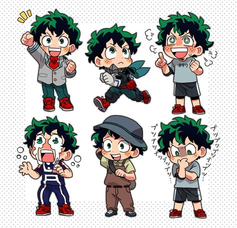 Deku Midoriya, Dibujos Anime Chibi, Midoriya Izuku, Anime Nerd, Boku No Hero Academia Funny, My Hero Academia Episodes, Cute Chibi, Hero Academia Characters, Anime Music