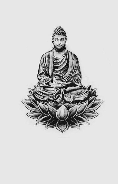 Together Symbol, Buddha Tattoo Ideas, Spiritual Figures, Buddhist Tattoo, Buddha Tattoo Design, Buddha Tattoos, Baby Buddha, Stippling Art, Full Back Tattoos