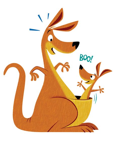 michael robertson illustration — more animals Kangaroo Drawing, Kangaroo Illustration, Kangaroo Art, Baby Illustration, Australian Wildlife, Australian Animals, Cartoon Character Design, Childrens Illustrations, Animal Tattoos