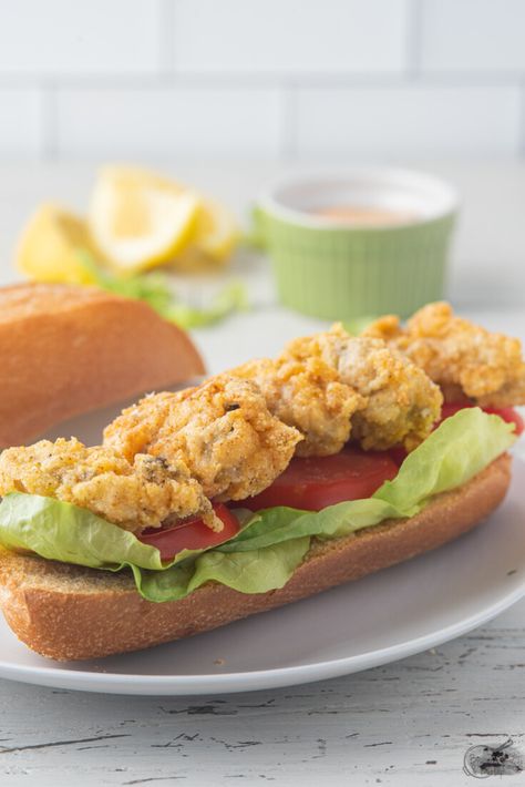 Fried Oyster Po'Boy Cream Sauce For Fish, Gravy And Chicken, Creole Cream Sauce, Cajun Gravy, Sauce For Fish, Cajun Cream Sauce, Smoked Fish Dip, Shrimp And Pasta, Fried Oyster