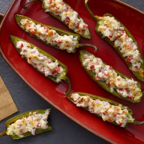 Jalapeno Bites, Stuffed Jalapenos, Jalapeno Recipes, Crowd Pleasing Appetizers, Mild Italian Sausage, Superbowl Party Food, Guy Fieri, Football Food, Peppers Recipes