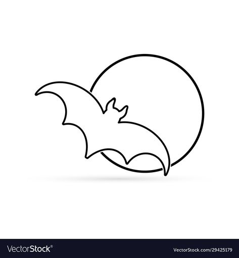 Sketch Halloween, White Doodle, Halloween Symbols, Moon Icon, Line Sketch, Art Line, Halloween Drawings, Halloween Bats, Vector Stock