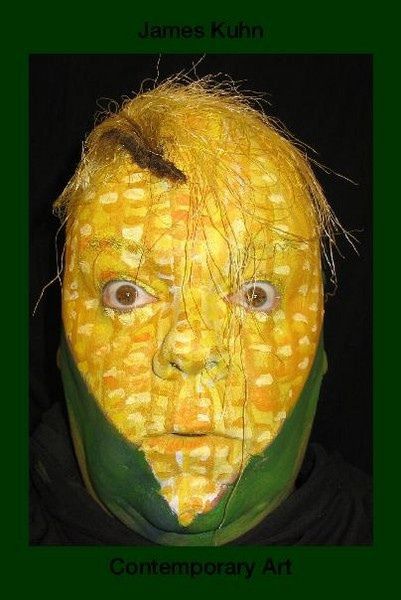 Corn" artist James Kuhn. 20 x 30 Full color poster. | Flickr ... Funny Makeup Memes, Crazy Face, Makeup Memes, Makeup Humor, Funny Paintings, Face Paintings, Face Painting Halloween, Fx Makeup, Crazy Makeup