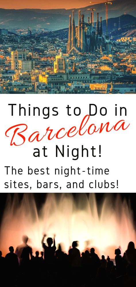 Guide to Barcelona Nightlife! Looking for the best things to do in Barcelona at night? This one's for you! Here are the best bars, clubs, and sites to visit at night! #barcelona #spain #europe #travel #europeantravel Barcelona At Night, Barcelona Nightlife, Things To Do In Barcelona, Barbados Travel, To Do In Barcelona, Barcelona Spain Travel, Spain Travel Guide, Travel Spain, Best Bars