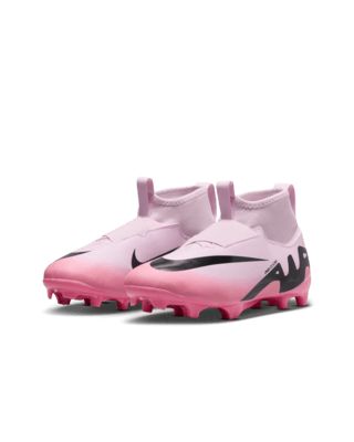 We make Academy cleats for those looking to take their game to the next level. Injected with pastel pinks, this special edition of the Superfly 9 is inspired by what the pros wear for the world’s biggest tournaments, where their brilliance takes center stage. Add in an Air Zoom unit for speed, and you have a cleat ready for your moments of greatness. Shown: Pink Foam/Black Style: DJ5623-601 Nike Cleats, Nike High Tops, Pink Nike, Pink Nikes, Soccer Cleats, Football Boots, Air Zoom, Center Stage, Black Style