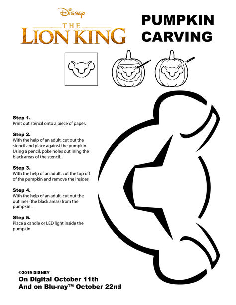 Simba Pumpkin Carving, Pumpkin Carving Disney Stencils, Pumpkin Carving Pattern, Pumpkin Carving Stencil, Pumpkin Carving Stencils, Disney Pumpkin Carving, Carving Stencils, Disney Pumpkin, Halloween Stencils