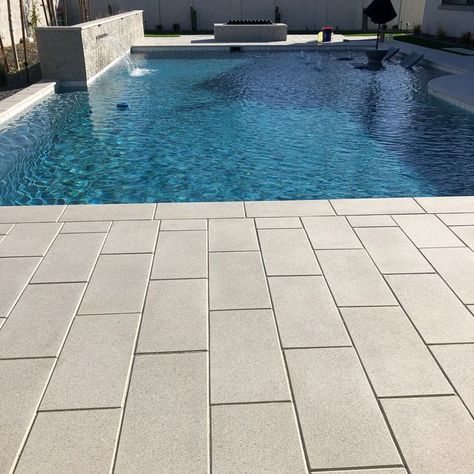 Artistic Pavers Pool Deck, Grey Pavers, Luxury Pools Backyard, Pool Decking, Pool Pavers, Pools Backyard, Luxury Pools, Concrete Pavers, Backyard Retreat