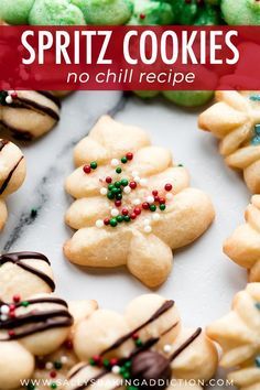 Cookie Recipes For Cookie Press, Original Spritz Cookie Recipe, Christmas Cookie Press Recipes, Butter Cookies For Cookie Press, Sallysbakingaddiction Christmas Cookies, Butter Cookie Recipe For Cookie Press, Butter Spritz Cookies Recipes Best, Press Cookies Christmas, Spritz Cookies Without Cookie Press