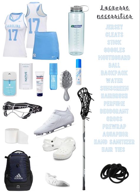 What To Keep In Your Lacrosse Bag, Lacrosse Tournament Packing List, Lacrosse Bag Essentials, Lacrosse Practice Outfits, Lacrosse Cleats Women, Lacrosse Women, Preppy Lacrosse, Lacrosse Fits, Lax Aesthetic