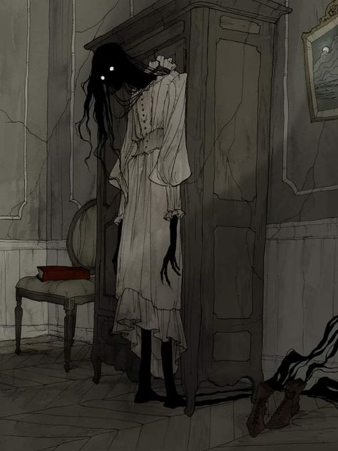 By Abigail Larson Creepy Woman, Abigail Larson, رعب نفسي, Dark Art Illustrations, Arte Inspo, Creepy Art, Horror Art, Dark Art, Dark Fantasy