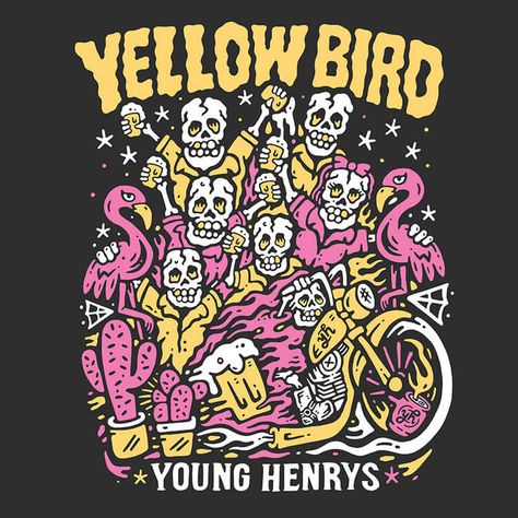 PORTFOLIO — SINDY SINN Sindy Sinn, Horror Typography, Beer Artwork, Young Henrys, Cupid Tattoo, Skateboard Art Design, Trendy Shirt Designs, Riso Print, Graphic Tshirt Design