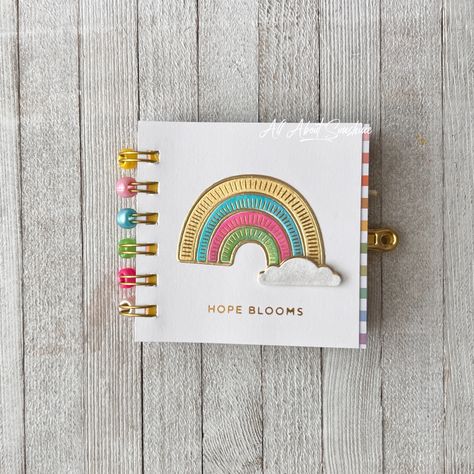 Rainbow Mini Envelope Album - Scrapbook.com Mini Envelope Album, Mini Envelope, Iridescent Foil, Blending Tools, Mini Envelopes, Heidi Swapp, Mini Scrapbook Albums, Rainbow Beads, Specialty Paper