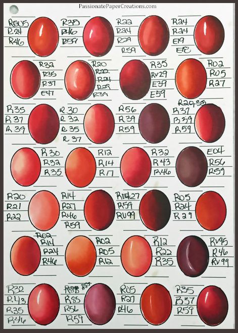 Copic Color Combo Sheets | Passionate Paper Creations Copic Marker Color Chart, Copic Color Chart, Copic Markers Tutorial, Copic Pens, Copic Marker Art, Copic Art, Color Of The Day, Copic Sketch Markers, Coloring Tips