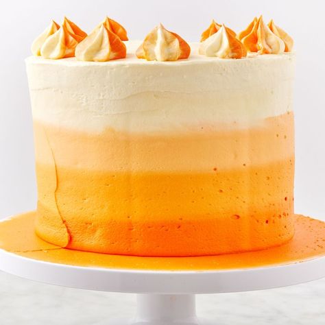 Creamsicle Cake, Cake Cooking, Orange Food Coloring, Torte Cupcake, Ombre Cake, Easy Cake Decorating, Dessert Bar, Orange Cake, Round Cake Pans