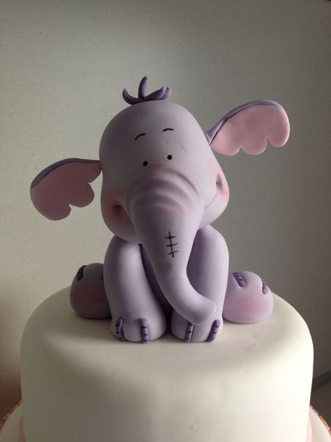 Children's Birthday Cakes - Heffalump which I made in class with the marvellous Carlos lishetti Elephant Birthday Cakes, Fondant Elephant, Baby Elephant Cake, Elephant Baby Shower Cake, Red Birthday Cakes, Elephant Cake Toppers, Elephant Cake, Elephant Cakes, Fondant Baby