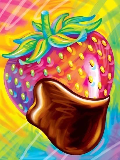 Lisa Frank Stickers, Strawberry Art, Chocolate Covered Strawberry, Wall Art Collection, Lisa Frank, Strawberry Print, Chalk Art, 5d Diamond Painting, Painting Kits