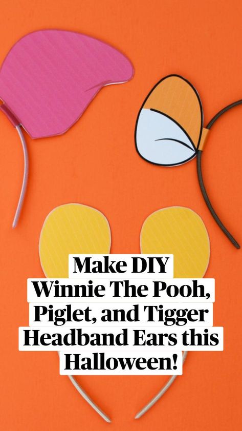 Difficulty: Easy

 

Supplies
 • Kathy’s Winnie The Pooh, Tigger, and Piglet ears free printable template (PDF)
 • Good bright white card stock paper
 • Glue stick
 • Good paper scissors
 • Headbands

Check out the full tutorial here: https://www.merrimentdesign.com/diy-winnie-the-pooh-ears-piglet-ears-tigger-ears.php Diy Winnie The Pooh, Piglet Ears, Tigger And Piglet, Winnie The Pooh Piglet, Winnie The Pooh Tigger, Pooh Piglet, Glue Stick, Paper Glue, Paper Scissors