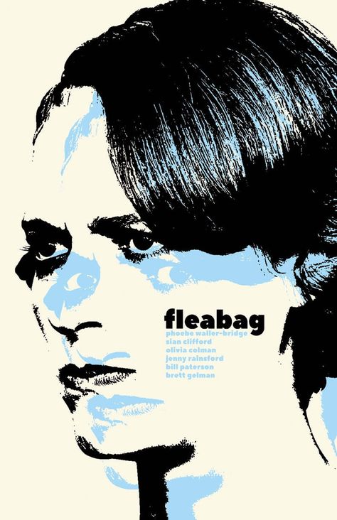 Fleabag Poster Art, Fleabag Illustration, Copying Me, Fleabag Poster, Illustrator Poster, Posters Conception Graphique, Septième Art, New Rochelle, Dorm Posters