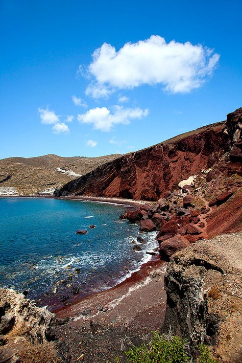 Red Beach, Santorini, Greece Red Beach Santorini, Greece Beaches, Santorini Honeymoon, Grecia Santorini, Santorini Grecia, Santorini Island Greece, Europe Honeymoon, Greece Beach, Europe Holidays