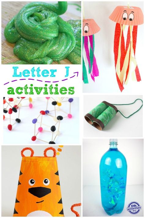 Preschool Letter J Activities -- Learn the alphabet with these fun and educational activities for kids. J Letter Craft Preschool, J Craft Preschool, Letter Jj Activities For Preschool, Letter J Activities For Toddlers, Letter J Crafts For Toddlers, J Is For, J Activities For Preschool, Letter J Activities For Preschool, Letter J Crafts For Preschoolers