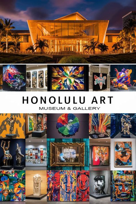 honolulu art museum Hidden Art, Art Guide, Columbus Ga, Hawaiian Culture, Art Museums, Honolulu Hawaii, Ocean Views, Global Art, Vibrant Art