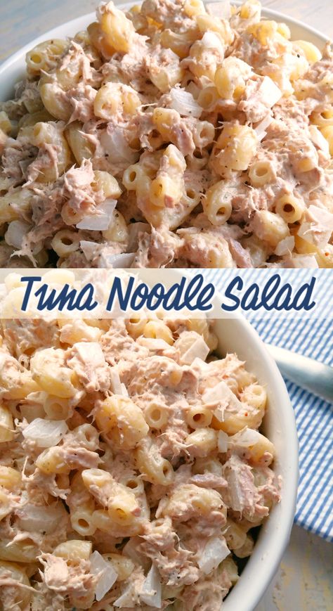 Tuna Noodle Salad, Can Tuna, Tuna Macaroni Salad, Macaroni Noodles, Healthy Foods To Make, Hearty Snacks, Tuna Salad Pasta, Tuna Noodle, Noodle Salad Recipes