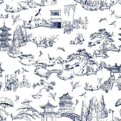 Named after a fictional utopia and inspired by traditional Chinoiserie, the Shangri La Toile is vibrant and modern yet still timeless. All Katie Kime Wallpaper is printed on-demand and in-house with eco-friendly inks on premium, smooth, matte paper. Our high quality wallpaper is available in a variety of bold, beautiful, and unique prints designed by the Katie Kime team. Double Roll 24" x 27' Pattern 24"W x 24" Straight Repeat Wallpaper ships trimmed. We highly recommend you purchase a sample be Katie Kime Wallpaper, Match Wallpaper, Repeat Wallpaper, Wallpaper Stairs, High Quality Wallpaper, Lucite Tray, Katie Kime, Toile Wallpaper, Toile Pattern