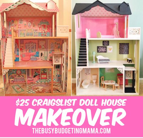 Doll House Makeover, Best Doll House, Dollhouse Makeover, Diy Kids Furniture, House Makeover, Dollhouse Projects, Barbie Doll House, Barbie Diy, Diy Makeover