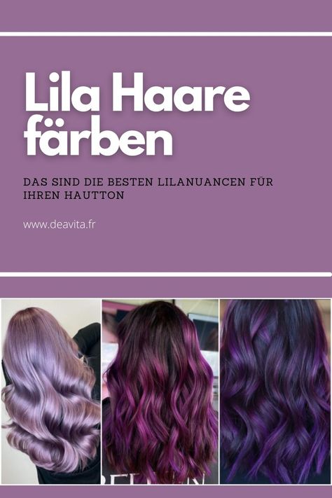 Damit Ihre lila Haare Ihrem Teint perfekt schmeicheln, sollten Sie den perfekten Lilaton finden. So geht es! #haarfarben #haaretrend #lilahaare Purple Hair, Great Hair, Blonde Hair, Violet, Blonde, Purple, Hair Styles, Hair, Beauty