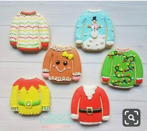 Ugly Cookies, Ugly Sweater Cookies, Ugly Christmas Sweater Cookies, Sweater Cookies, Ugly Sweater Cookie, Xmas Cookie, Christmas Sugar Cookies Decorated, Frosted Cookies, Cute Christmas Cookies