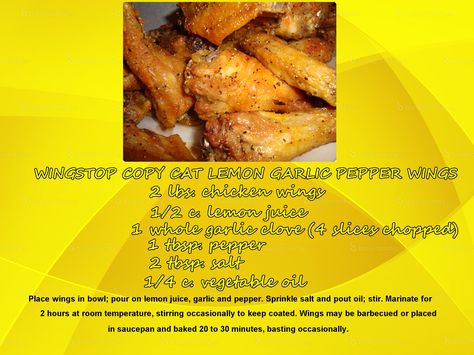 Wingstop Copycat Lemon Garlic Pepper Wings Lemon Pepper Wing Sauce, Wingstop Lemon Pepper Wings, American Deli Lemon Pepper Wings Recipe, Wings Lemon Pepper Recipe, Copycat Wingstop Lemon Pepper Wings, Pizza Sandwich Recipe, Moms Cooking, Copycat Restaurant Recipes, Low Carb Paleo