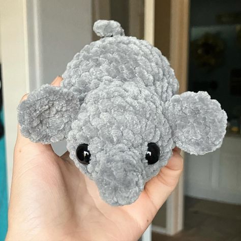 Cute crochet elephant order!! Obsessed! Don’t want to give him up!! Pattern: @my_universe64 This pattern only took 30-45 minutes to make! It’s fun simple and no sew!! #crochetelephant #crochetorder #crochetersofinstagram #cute #handmade Gray Crochet Projects, Gray Crochet, Grey Crochet, Crochet Elephant, Crochet Decoration, Chunky Wool, No Sew, Cute Crochet, Crochet Ideas