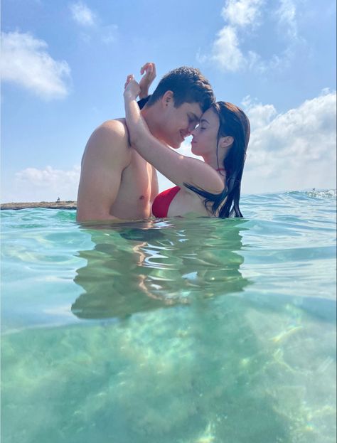 A summer couple pic of me and my boyfriend in the sea. #summer #boyfriend #girlfriend #couple #inspiration #sunrise Swimmer Couple Goals, Summer Couple Pictures, Summer Boyfriend, Me And My Boyfriend, Couple Inspiration, Girlfriend And Boyfriend Goals, Swimming Pool Photos, Swimsuits Photoshoot, Couple Pic