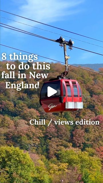 A L A I N A  P I N T O on Instagram: "8 chill fall activities in New England ⬇️  🚡 Gondola Skyride in Stowe, Vermont: until October 15 (they get snow early) take the ride to the top of Mount Mansfield it’s a little pricey: Adult: $40, Child: $26, ages 4 and under are free. @stowemt  🌊 Crystal Cascade in Pinkham Notch, New Hampshire: A great spot for picture taking, this 100 foot waterfall is .7 mile total. @visitnh  🎨 Fine Arts and Crafts Festival in Woodstock, Connecticut: On Oct. 19 and Oct. 20 Roseland Cottage hosts a huge artisan fair with incredibly talented individuals and the opportunity to tour the historic Roseland Cottage. It’s a $5 ticket. @historicnewengland  🛍️ Olde Mistick Village in Connecticut: I love this adorable shopping center and it’s home to a couple of spooky sto Connecticut Fall Trip, Visit Vermont In Fall, Where To Stay In Vermont In The Fall, East Corinth Vermont, Must See Places In Vermont, England Vacation, Stowe Vermont, New England Fall, October 15