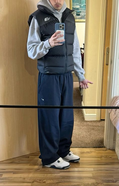 The North Face Puffer Jacket Outfit, North Face Puffer Outfit, North Face Puffer Jacket Outfit, North Face Jacket Outfit, Puffer Jacket Outfit Men, Outfit Inspo Y2k, Gilet Outfit, Adidas Outfit Men, Clothes Nike