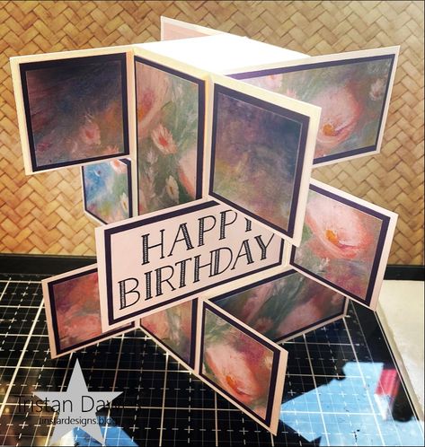 Trifold Shutter Cards, Tower Cards, Up Craft, Card Sketches Templates, Card Design Handmade, Fancy Fold Card Tutorials, Birthday Card Craft, Tower Block, Paper Crafts Card