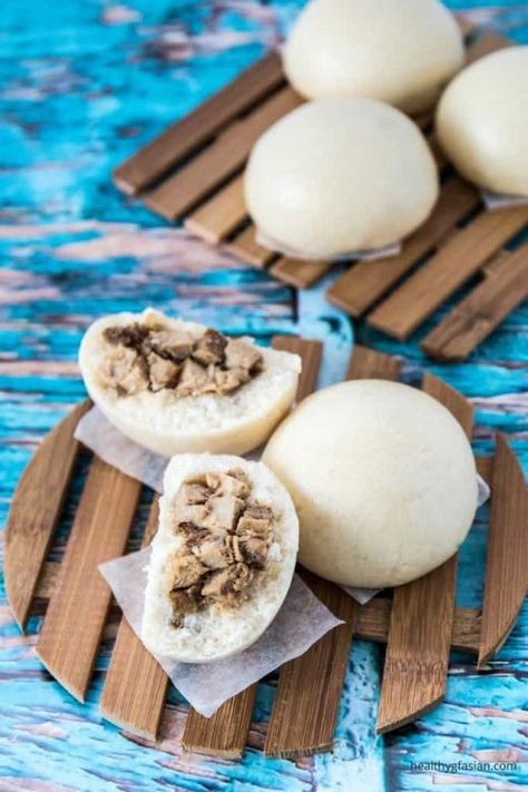 Chinese Steamed Barbecue Pork Buns (Char Siu Bao) – Healthy gf Asian Asian Recipes Healthy, Gluten Free Asian, Gluten Free Chinese Food, Gluten Free Asian Recipes, Char Siu Bao, Siu Bao, Gluten Free Chinese, Gluten Free Bbq, Gluten Free Buns