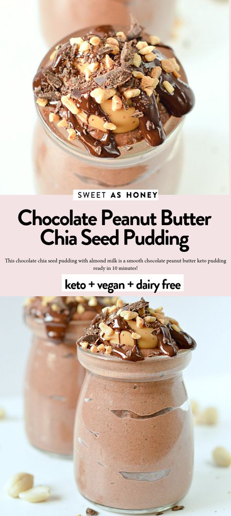 Keto Chocolate Chia Pudding, Chia Pudding Almond Milk, Chia Milk, Chia Pudding Vegan, Keto Pudding, Keto Chia Pudding, Chocolate Chia Seed Pudding, Chia Seed Recipes Pudding, Chia Recipe