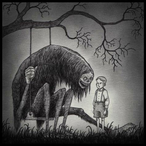 John Kenn, Images Terrifiantes, Scary Drawings, Horror Drawing, Nightmares Art, Creepy Drawings, Meaningful Drawings, 다크 판타지, Pony Town