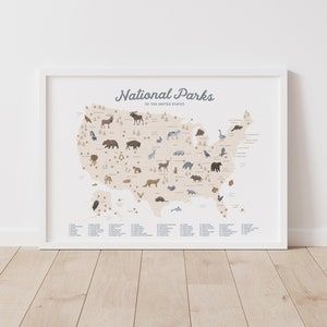 Woodland Alphabet, Beach Nursery, National Park Art, Abc Print, National Parks Map, Watercolor Ideas, Cadeau Photo, Park Art, Woodland Nursery Decor