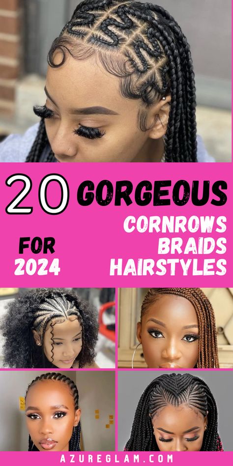 Elevate your hair game with Cornrows Braids Hairstyles 2024. Our collection of cornrows braids hairstyles is a testament to creativity and style. With options for black women, kids, and more, you can choose from short, simple designs to intricate styles with beads. Embrace the art of braiding and make a fashion statement in 2024 with cornrows braids hairstyles that exude confidence and beauty. Designed Cornrows Black Women, New Cornrow Hairstyles 2023, Braided Cornrow Hairstyles 2024, Cornbraids Hairstyles Black Women 2021, Latest Cornrow Hairstyles 2023, Cornrow Hairstyles 2024, Short Natural Cornrow Hairstyles, Womens Cornrows Styles, Simple Braids For Black Women Cornrows