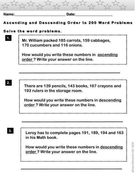 Algebra Word Problems, Ascending And Descending Order, Teaching College Students, College Math, Letter Blends, Dummies Book, Teaching College, Algebra Worksheets, Word Problem