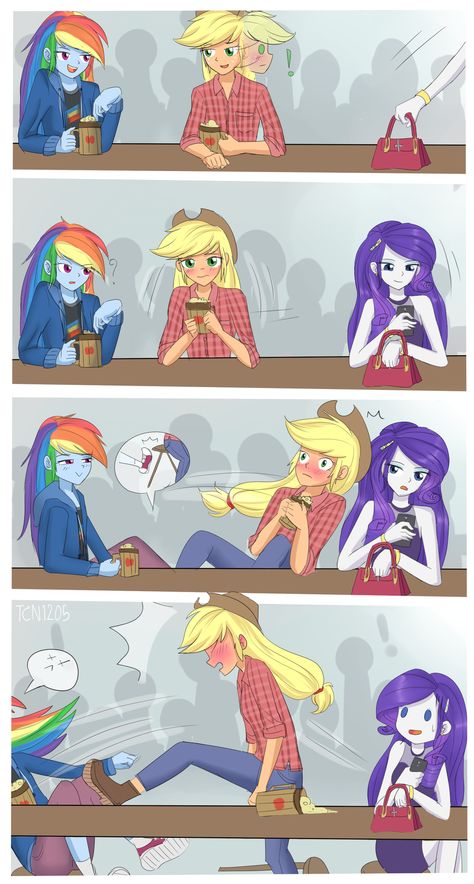 An embarrassing moment by LooknamTCN Mlp Yuri, Mlp Funny, Mlp Comics, My Lil Pony, My Little Pony Comic, Mlp Equestria Girls, My Little Pony Characters, My Little Pony Drawing, Mlp Pony