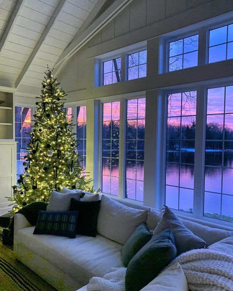 Merry Christmas and a Pool House Update Holiday Images, Budget Home Decorating, Lake Living, Days Until Christmas, French Country Cottage, Building A New Home, Updating House, Winter Night, Christmas House