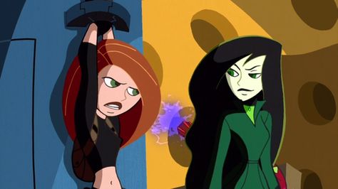 Kim Possible and Shego - Bueno Nacho - Season 1 Shego And Kim Fan Art, Shego And Kim Ship, Shego And Kim, Shego Halloween Costume, Kim X Shego, Kim Possible Characters, Oki Doki, Kim Possible, She Ra Princess Of Power