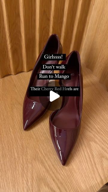 Mydailylife❤️ on Instagram: "Yesss, Mango did it again. 

This time these are not Slingbacks but still they are literally worth it 🤌🏻

Don’t miss these Girls🩷🩷🤎🤎

Fall Fashion | Girls | Run to Mango | Cherry Red Heels 
#cherryredheels #cherryred #burgundy #fallfashion #fallfashionpredictions" Burgundy Heels Outfit, Girls Fall Fashion, Burgundy Heels, Heels Outfits, Girl Running, Red Heels, Slingbacks, Cherry Red, These Girls