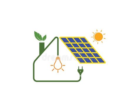 solar panel logo vector icon of natural energy stock illustration Solar Panel Logo, Green Energy Design, Save Energy Poster, Green Energy Logo, Energy Logo Design, Solar Logo, Solar Energy Design, Solar Heater, Solar Energy Projects